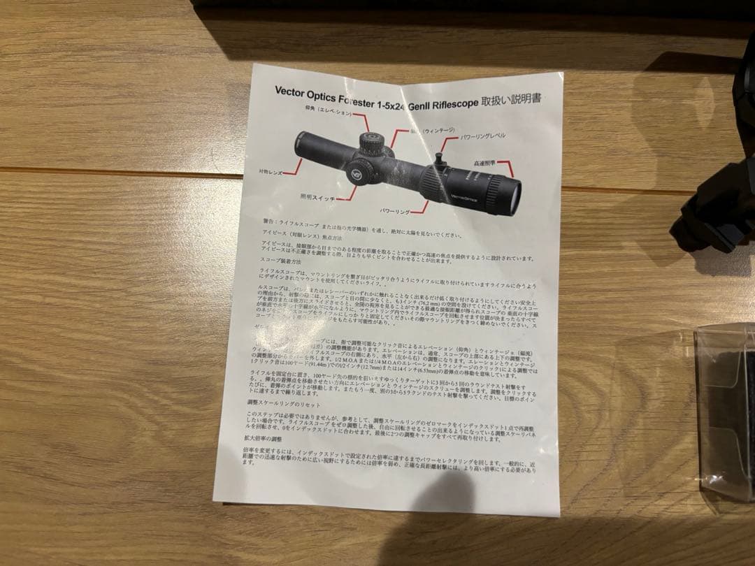 ・VECTOR OPTICS Forester 1-5×24 Gen II ほか