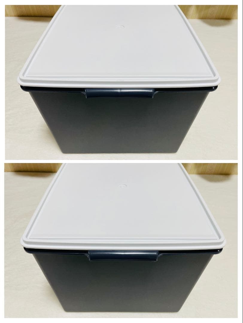 2個セット/ウルトラディープ/スーパーケース/タッパーウェア/白×紺/送料込/①