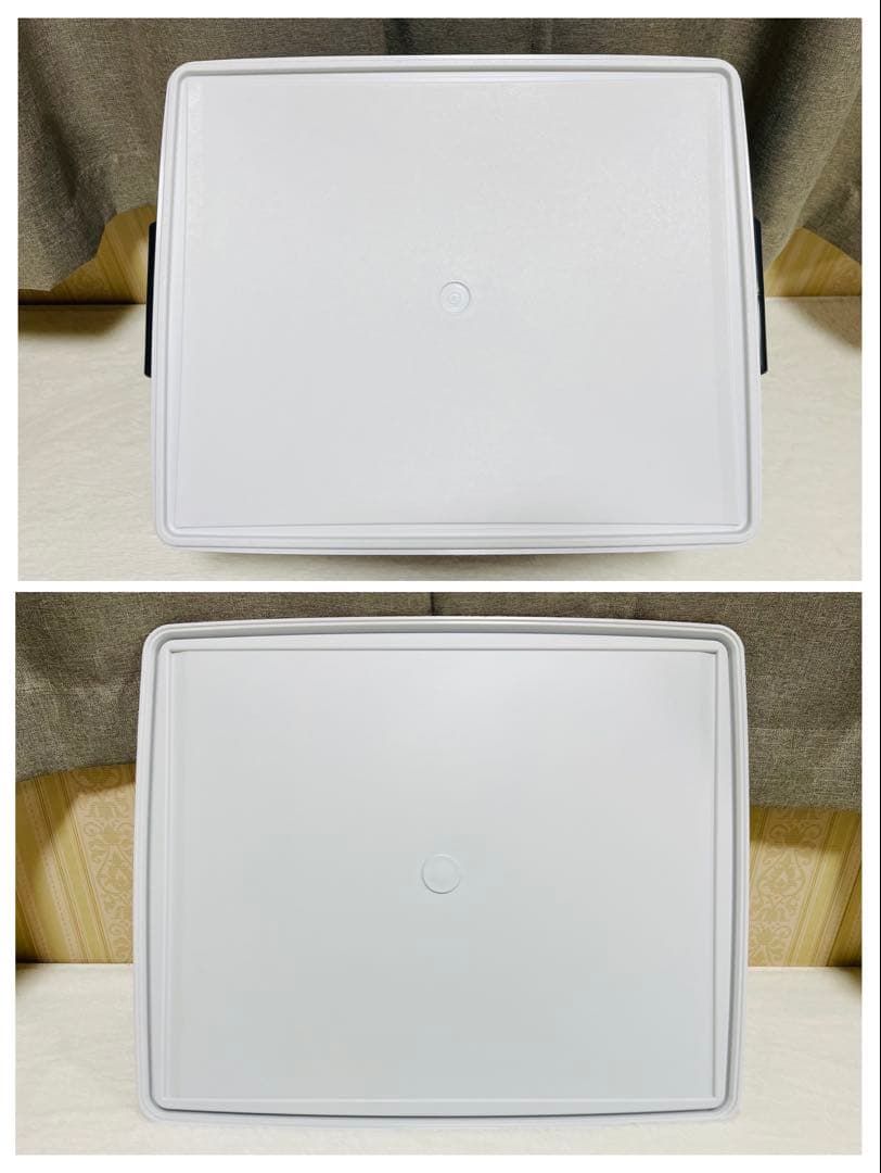 2個セット/ウルトラディープ/スーパーケース/タッパーウェア/白×紺/送料込/①