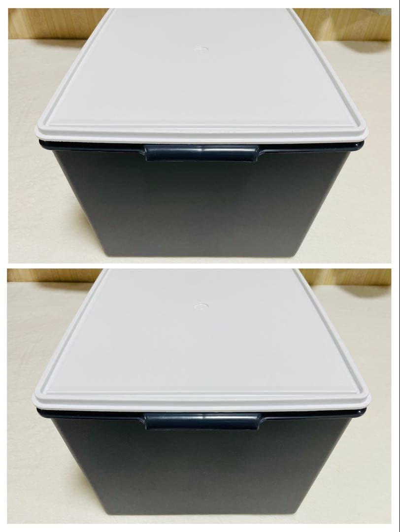 2個セット/ウルトラディープ/スーパーケース/タッパーウェア/白×紺/送料込/①