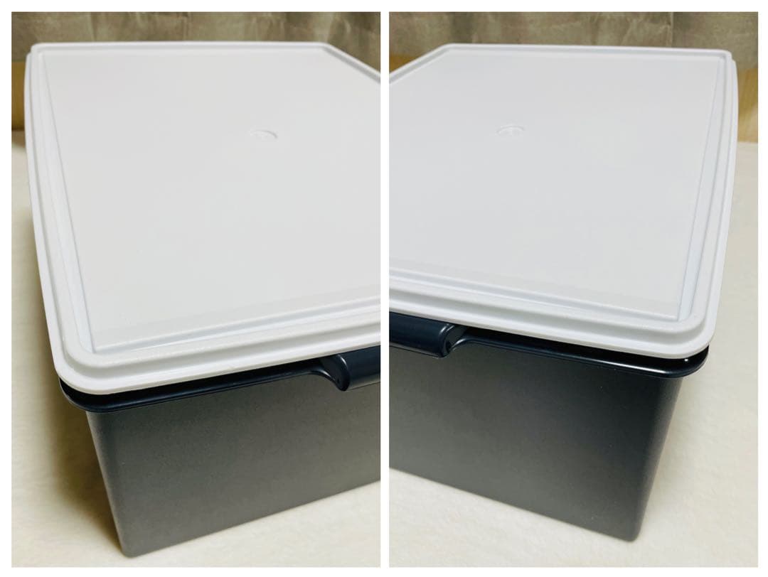 2個セット/ウルトラディープ/スーパーケース/タッパーウェア/白×紺/送料込/①