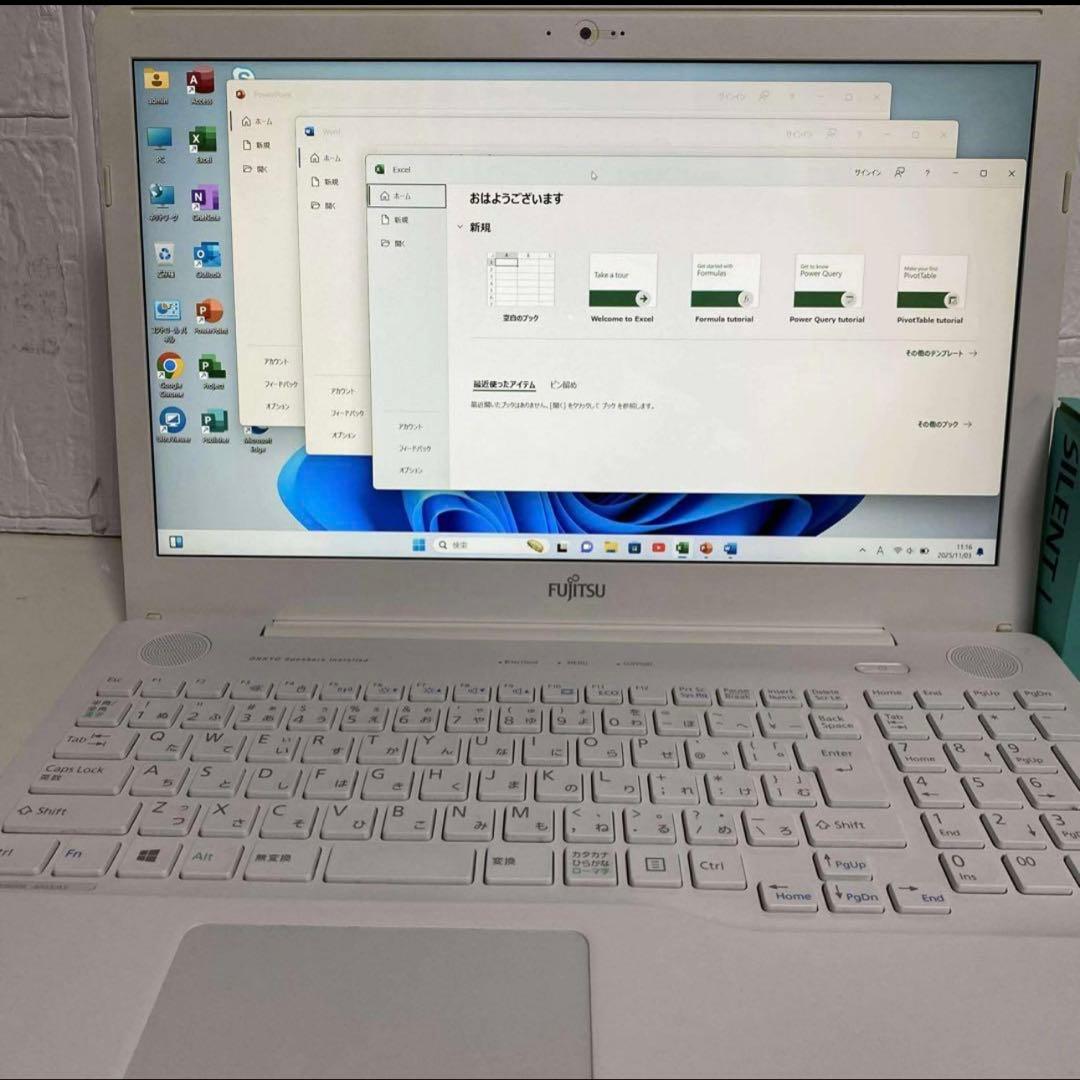 Windows11オフィス付きSSDサクサク起動　BRUーRE 富士通ノートPC