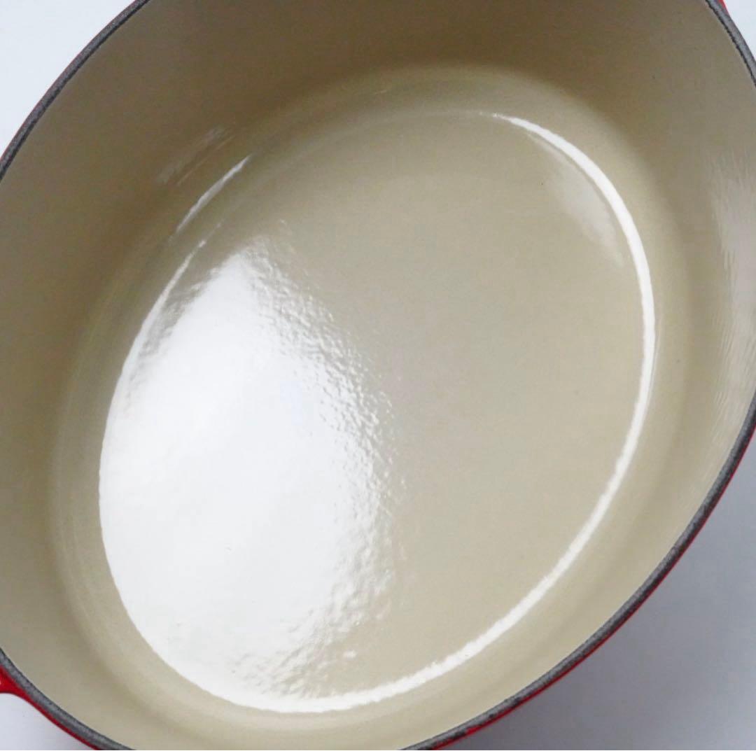 【美品】LE CREUSET　ココット オーバル チェリーレッド　25cm
