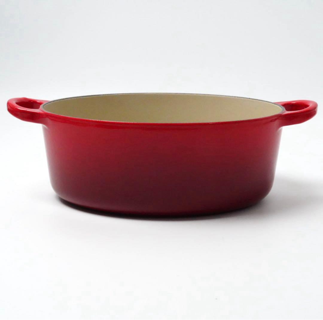 【美品】LE CREUSET　ココット オーバル チェリーレッド　25cm