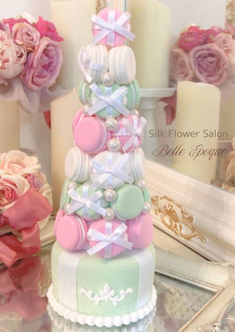 かわいい!!!ラデュレカラーの7段大マカロンタワー