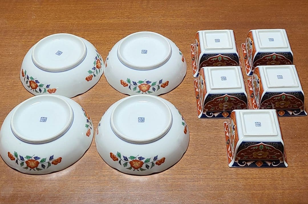 有田焼　醍醐窯　銘々皿 4枚 角鉢5点 計9点セット吾山窯 清秀 伊万里焼