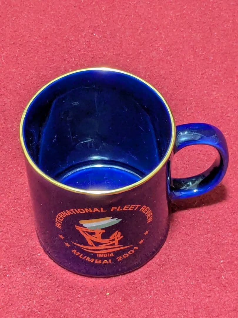 バーレイ・ダベンポート25cm大皿×4インド国際観艦式のマグカップ×2