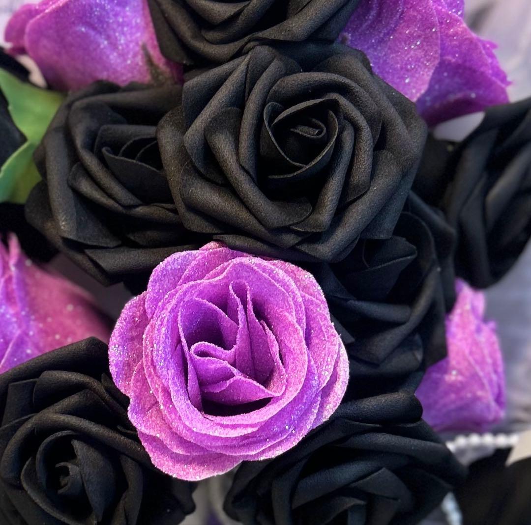 ワンホンブーケ 白黒 韓国 オタ活 ハンドメイドブーケ 花束 卒業式 成人式