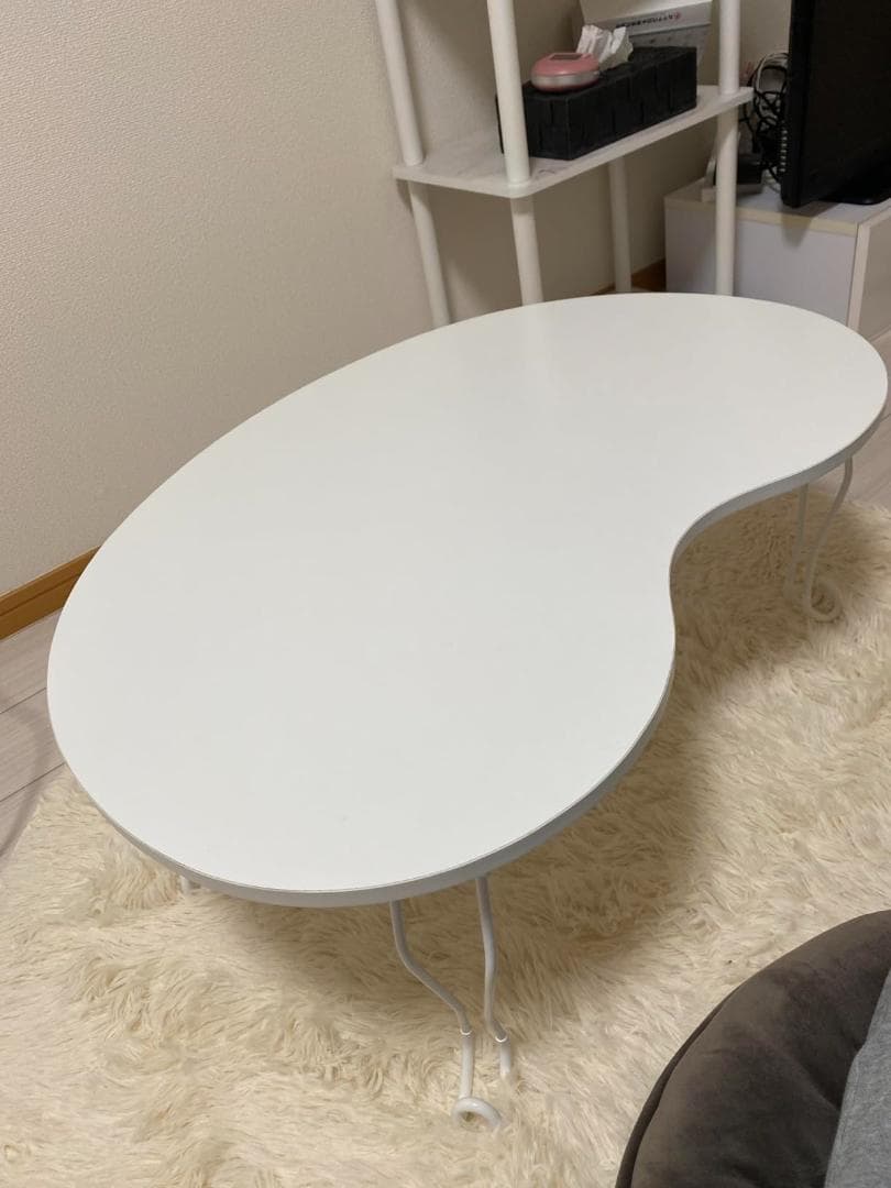 萩原(Hagihara) ローテーブル 折りたたみ ビーンズテーブル 韓国 イp