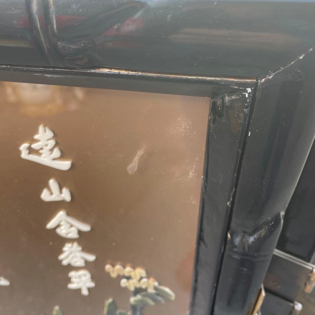 M*様 和風 風景画 木製 4連パーテーション