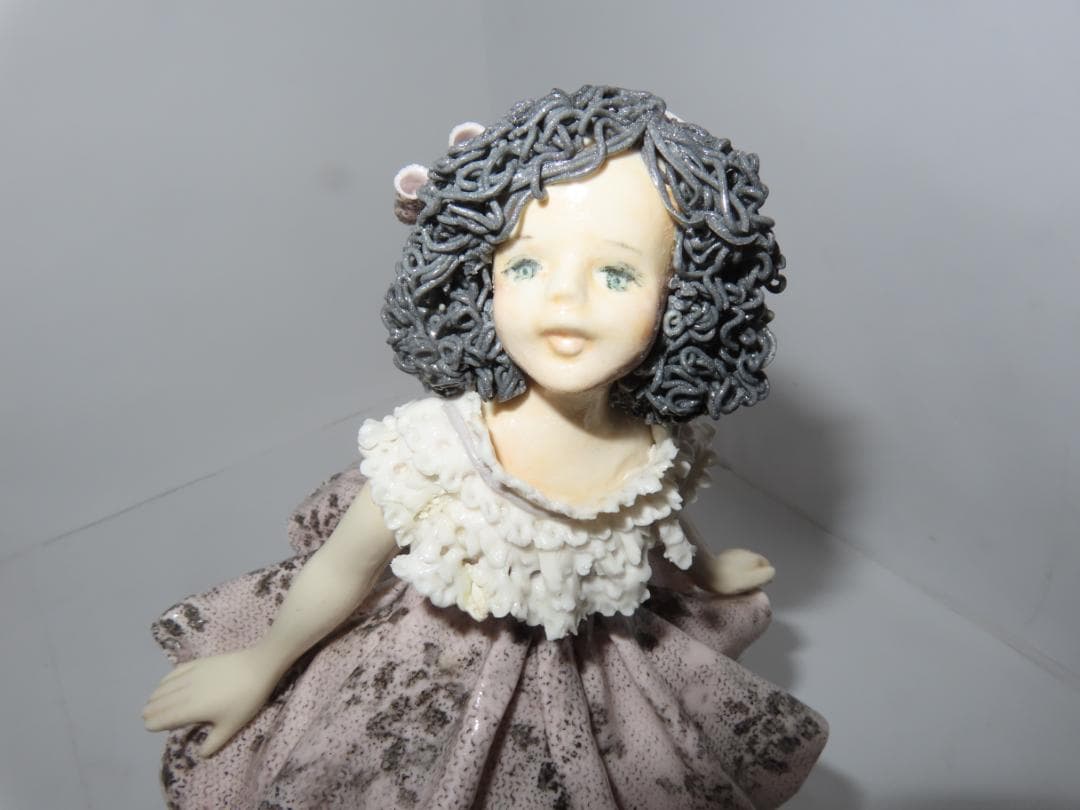 陶器人形 女の子 ロマンドール 人形 フィギュリン　人形作家作品　4