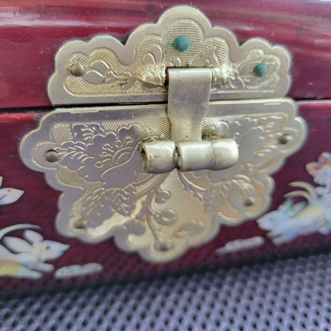螺鈿細工オルゴール付き宝石箱 鍵付き ジュエリーケース