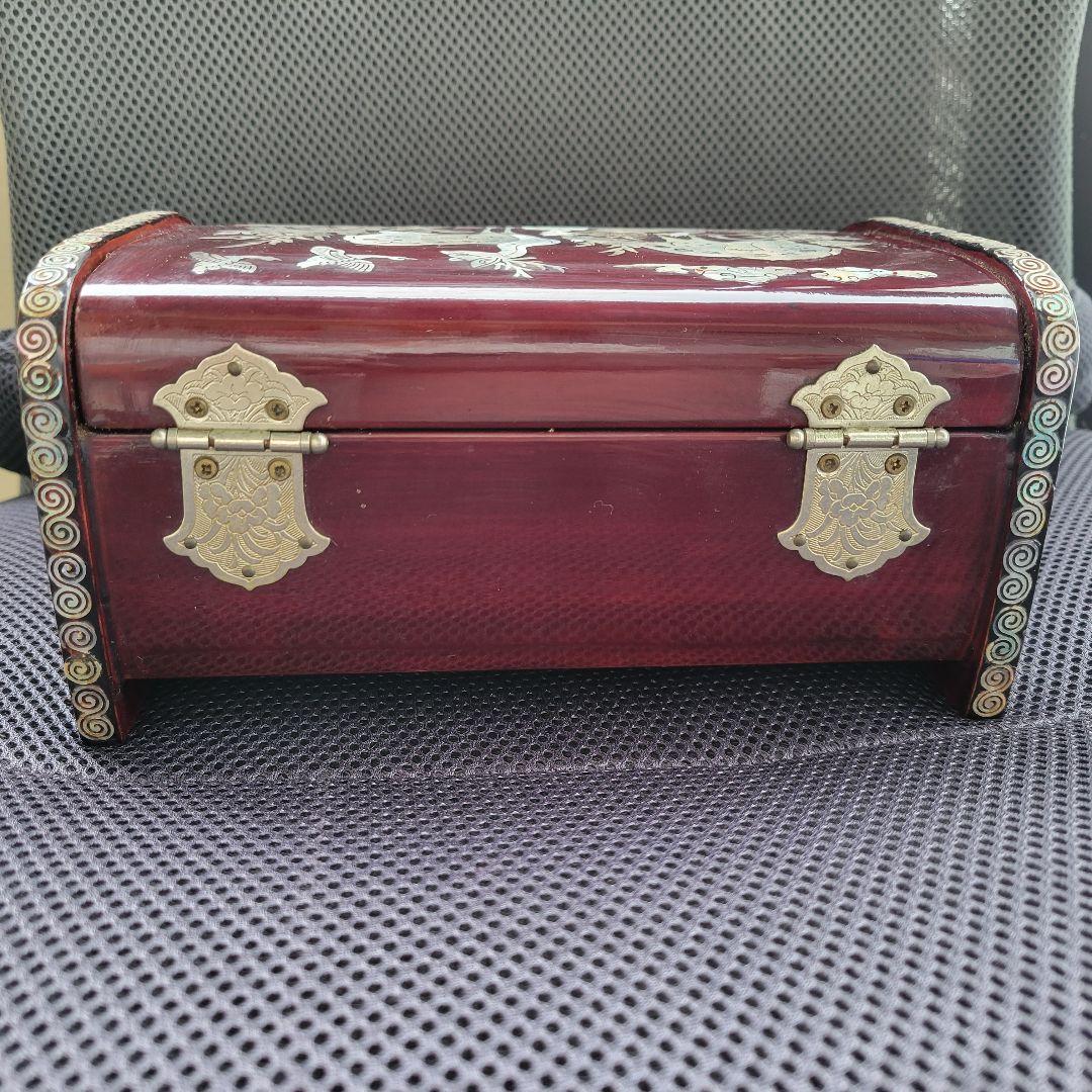 螺鈿細工オルゴール付き宝石箱 鍵付き ジュエリーケース