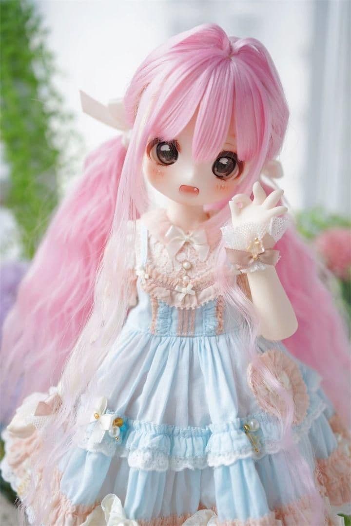 AS405 BJD 1/3 人形 ドール　用ウィッグ カツラ 耐熱 ハンドメイド