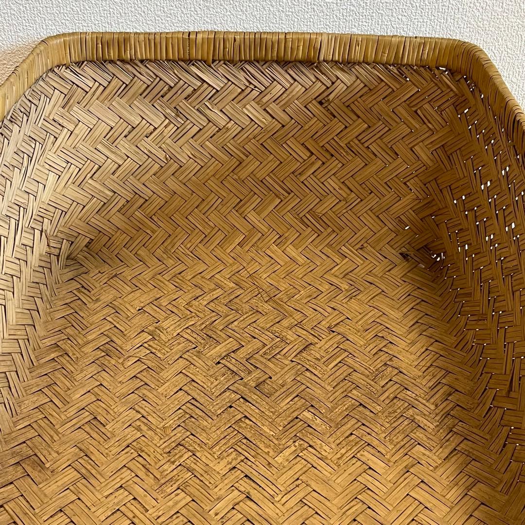 12/16迄お値下げ⭐️竹行李　古道具　アンティーク　竹籠　収納　カゴ　昭和レトロ
