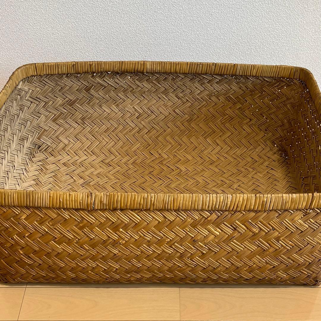 12/16迄お値下げ⭐️竹行李　古道具　アンティーク　竹籠　収納　カゴ　昭和レトロ