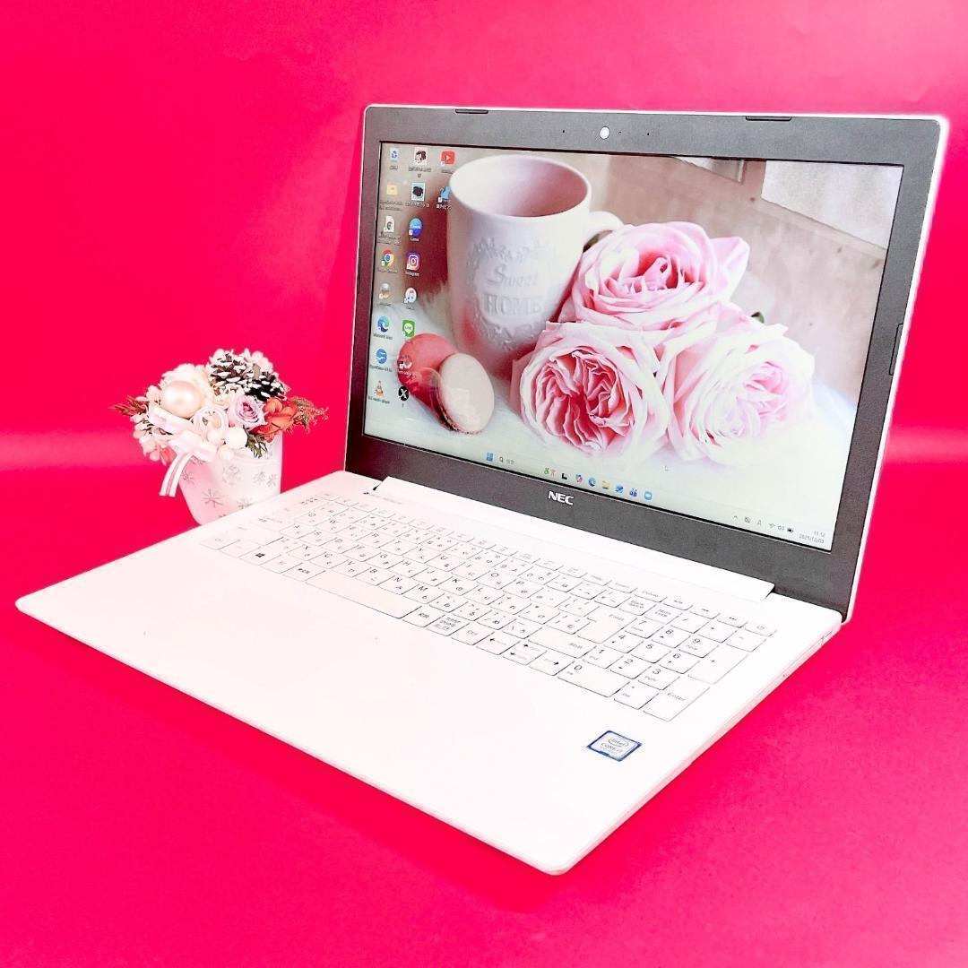 Corei7❣️Windows11✨️おしゃれ白✨️薄型ノートパソコン快適SSDカメラ