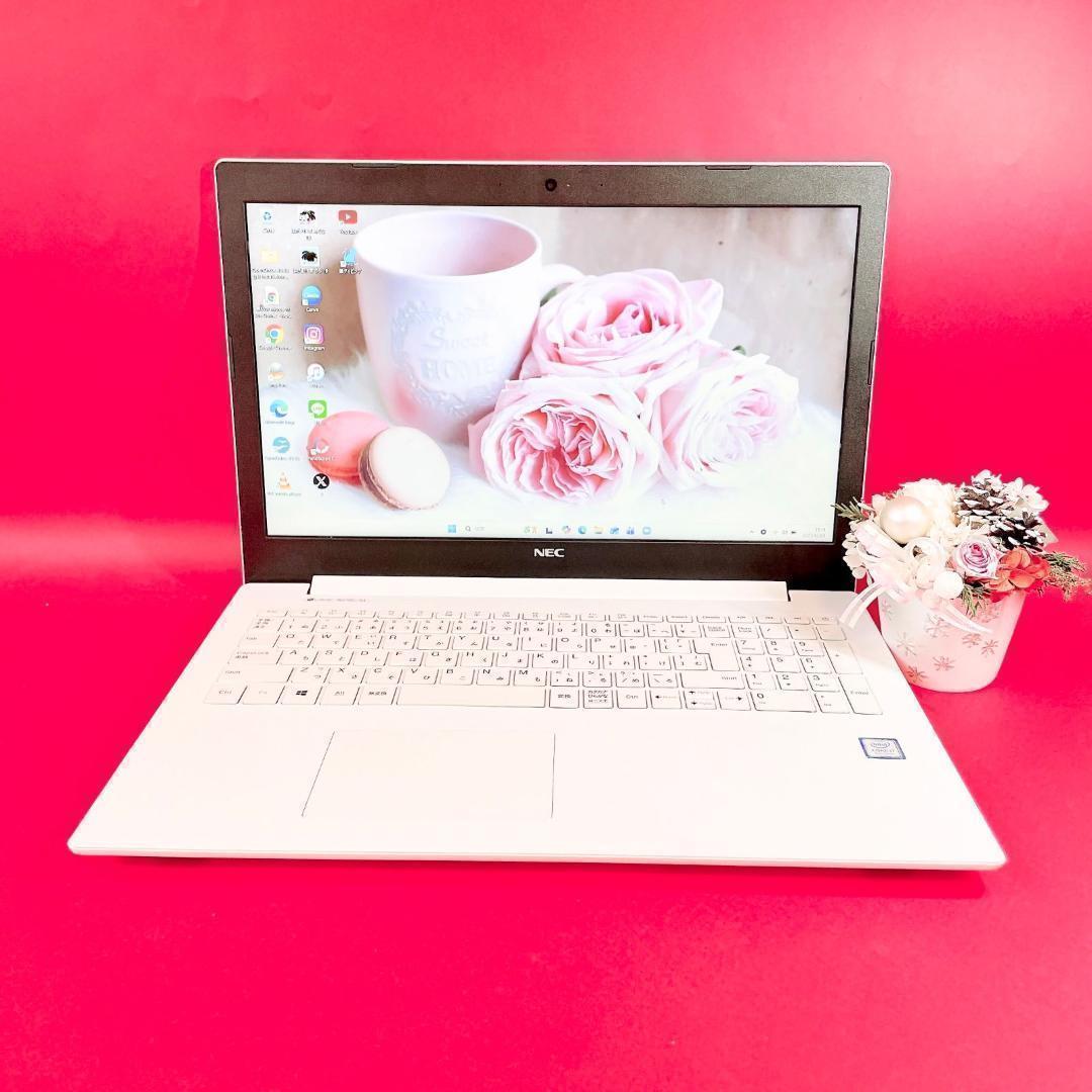 Corei7❣️Windows11✨️おしゃれ白✨️薄型ノートパソコン快適SSDカメラ