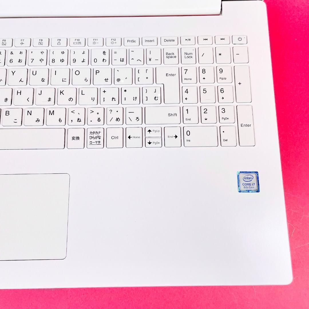 Corei7❣️Windows11✨️おしゃれ白✨️薄型ノートパソコン快適SSDカメラ