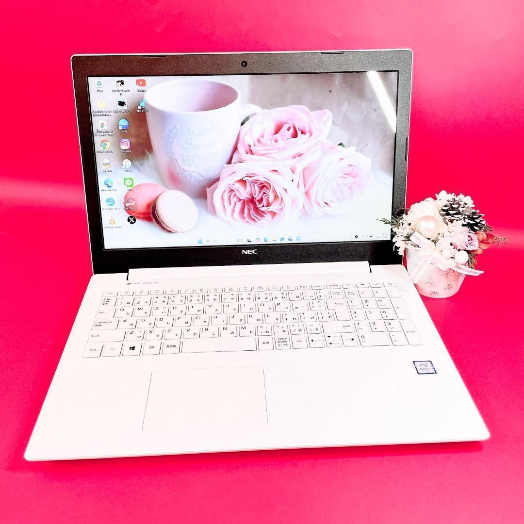 Corei7❣️Windows11✨️おしゃれ白✨️薄型ノートパソコン快適SSDカメラ