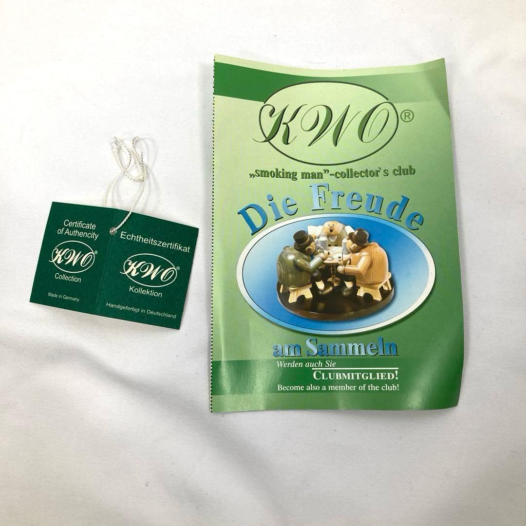 1757N9パ 未使用 ドイツ KWO 煙出し人形 木製 高さ約24.5cm