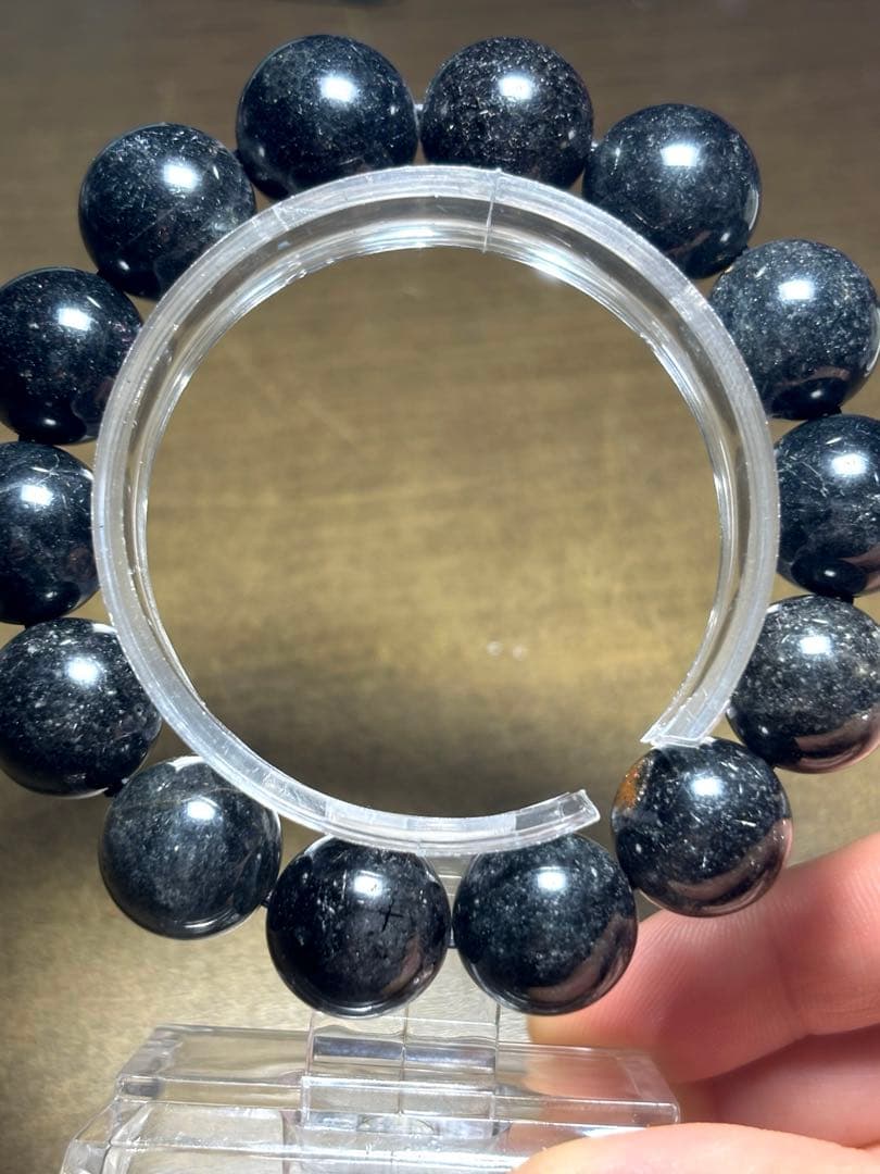 花火　ブラックルチルブレス大玉15㎜（新品未使用）ミチミチキラキラ　仕事運最強