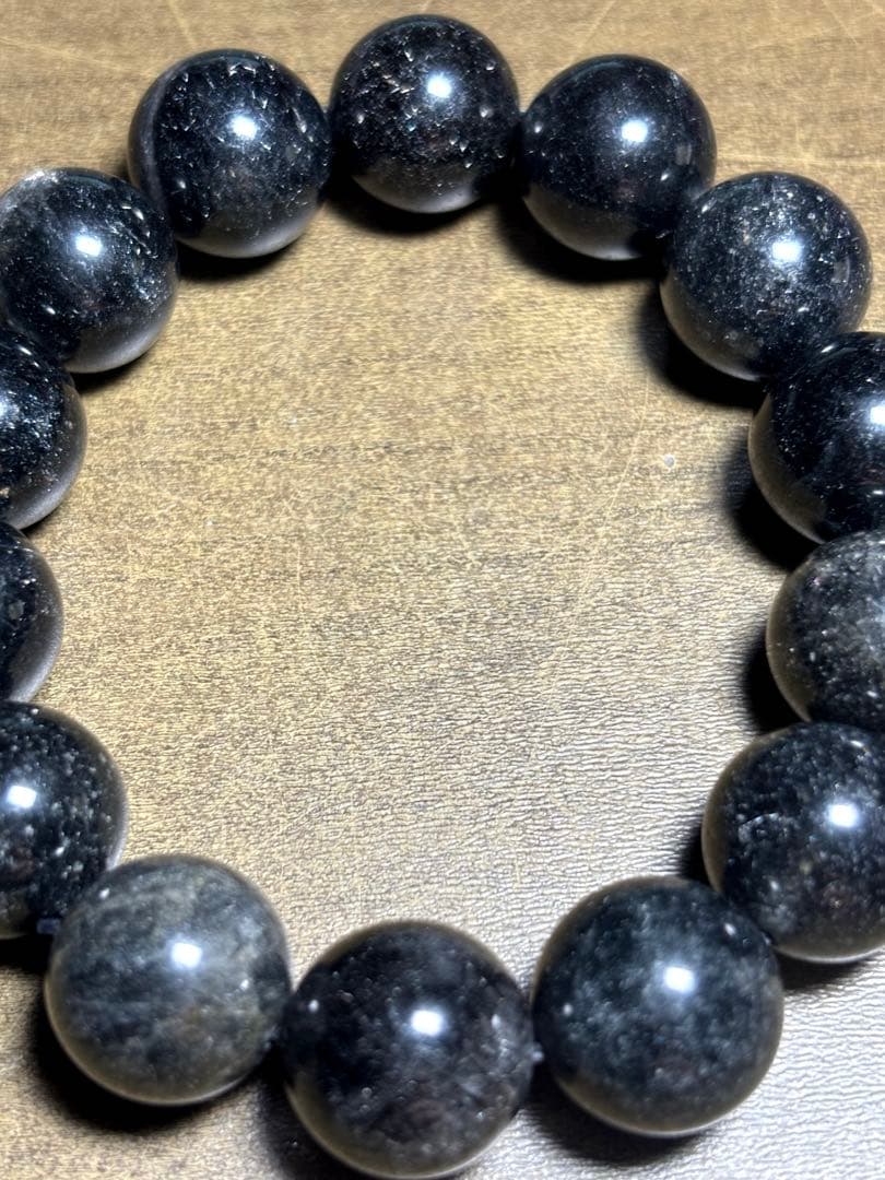 花火　ブラックルチルブレス大玉15㎜（新品未使用）ミチミチキラキラ　仕事運最強