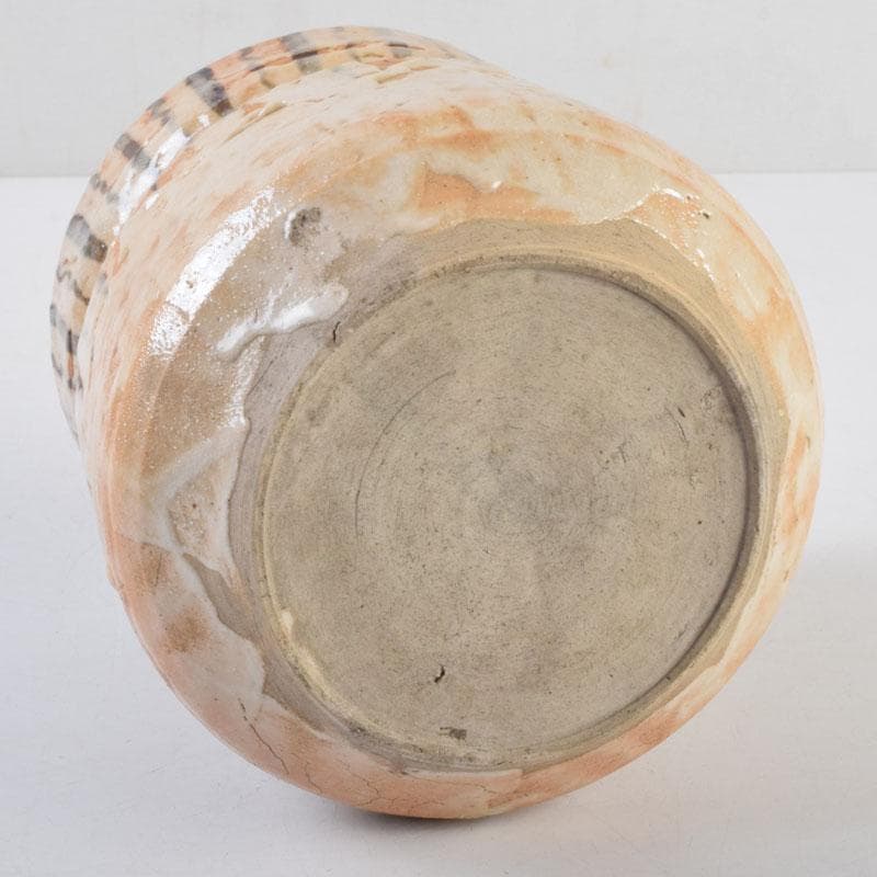 茶道具　志野焼　瀬戸　陶三郎作　水指　共箱　C　8731