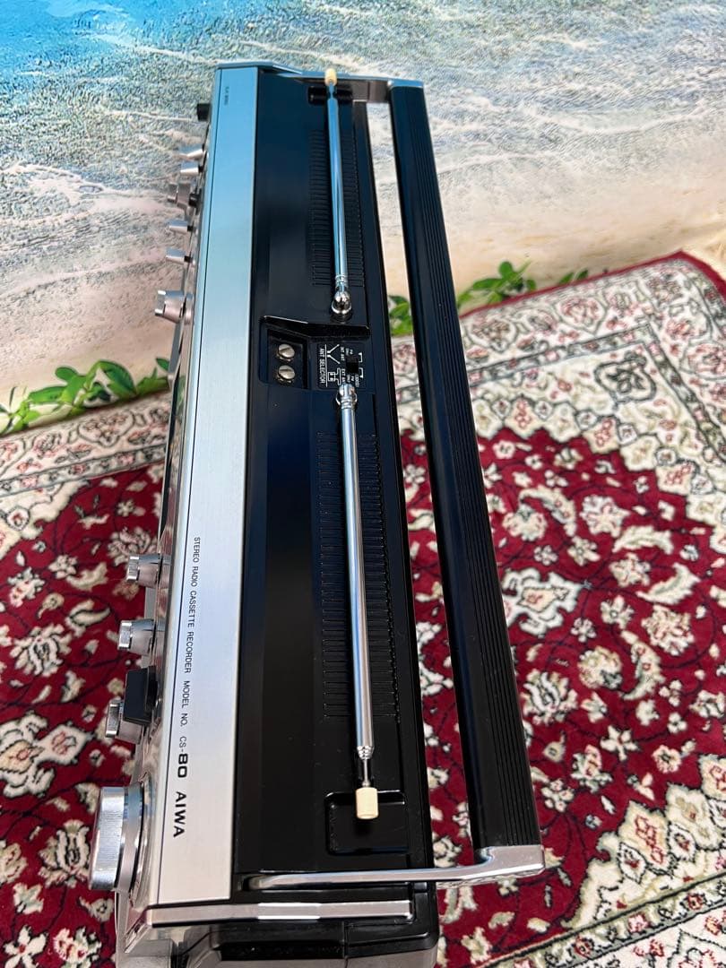 未使用近いAIWA/アイワ 大型ラジカセ CS-80 メンテナンス済み中古動作品