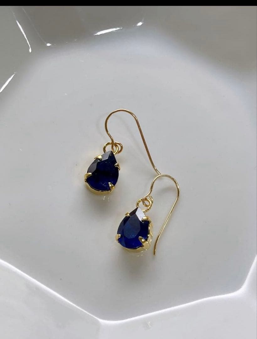 ブルーサファイア　ピアス　14kgf