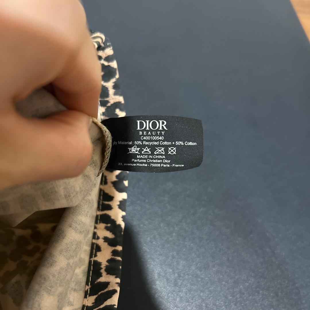 Dior ディオール ノベルティ 巾着 レオパード柄
