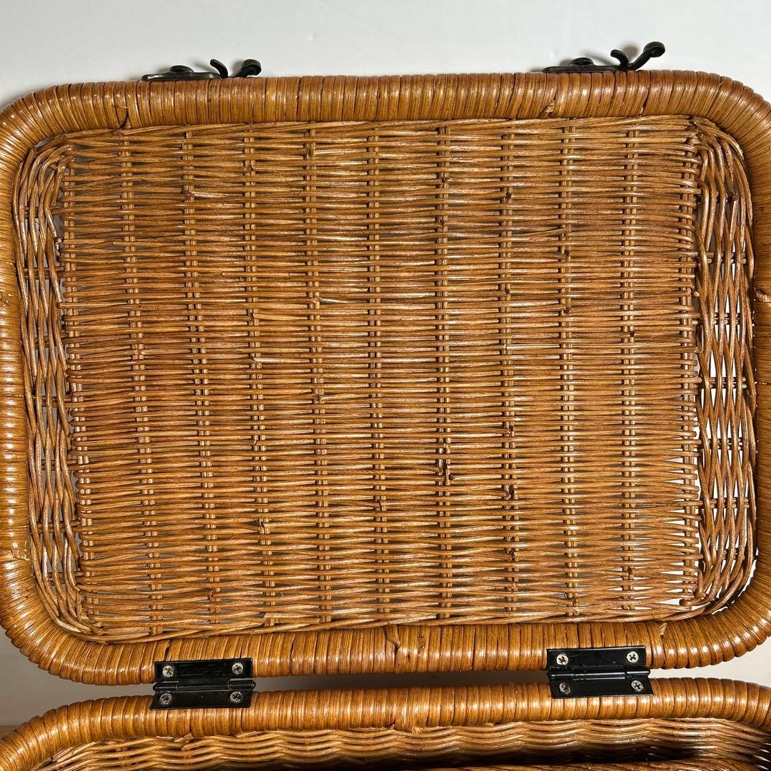 ラッセル 良質ラタンの裁縫箱 籐かご バスケット