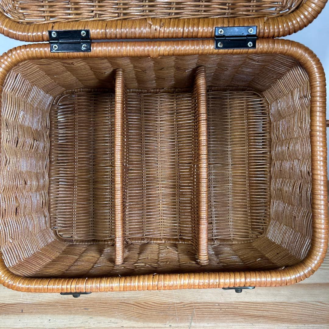 ラッセル 良質ラタンの裁縫箱 籐かご バスケット
