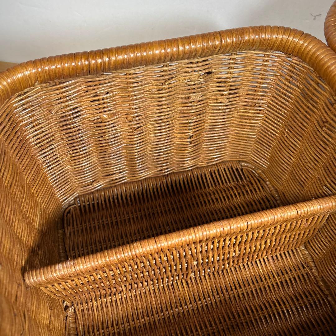 ラッセル 良質ラタンの裁縫箱 籐かご バスケット