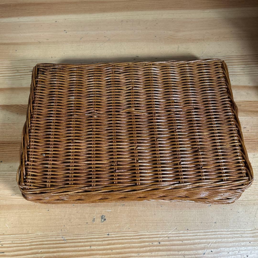 ラッセル 良質ラタンの裁縫箱 籐かご バスケット