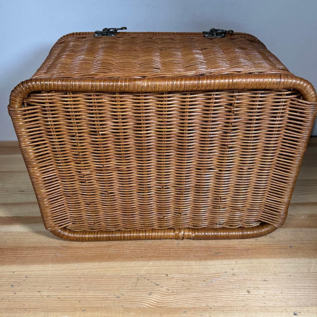 ラッセル 良質ラタンの裁縫箱 籐かご バスケット