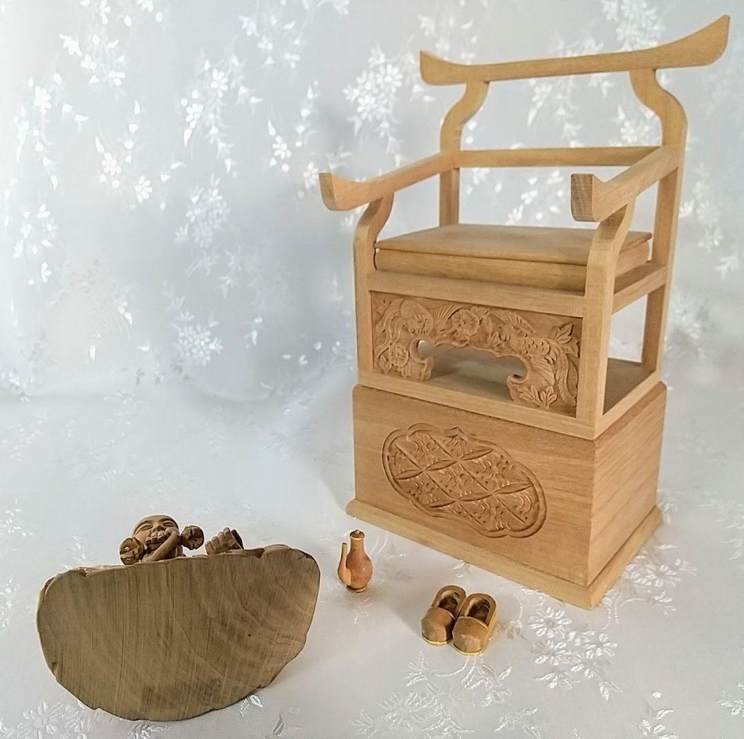 弘法大師坐像 空海 お大師さま 2寸#030 ◆白檀 木彫 仏像