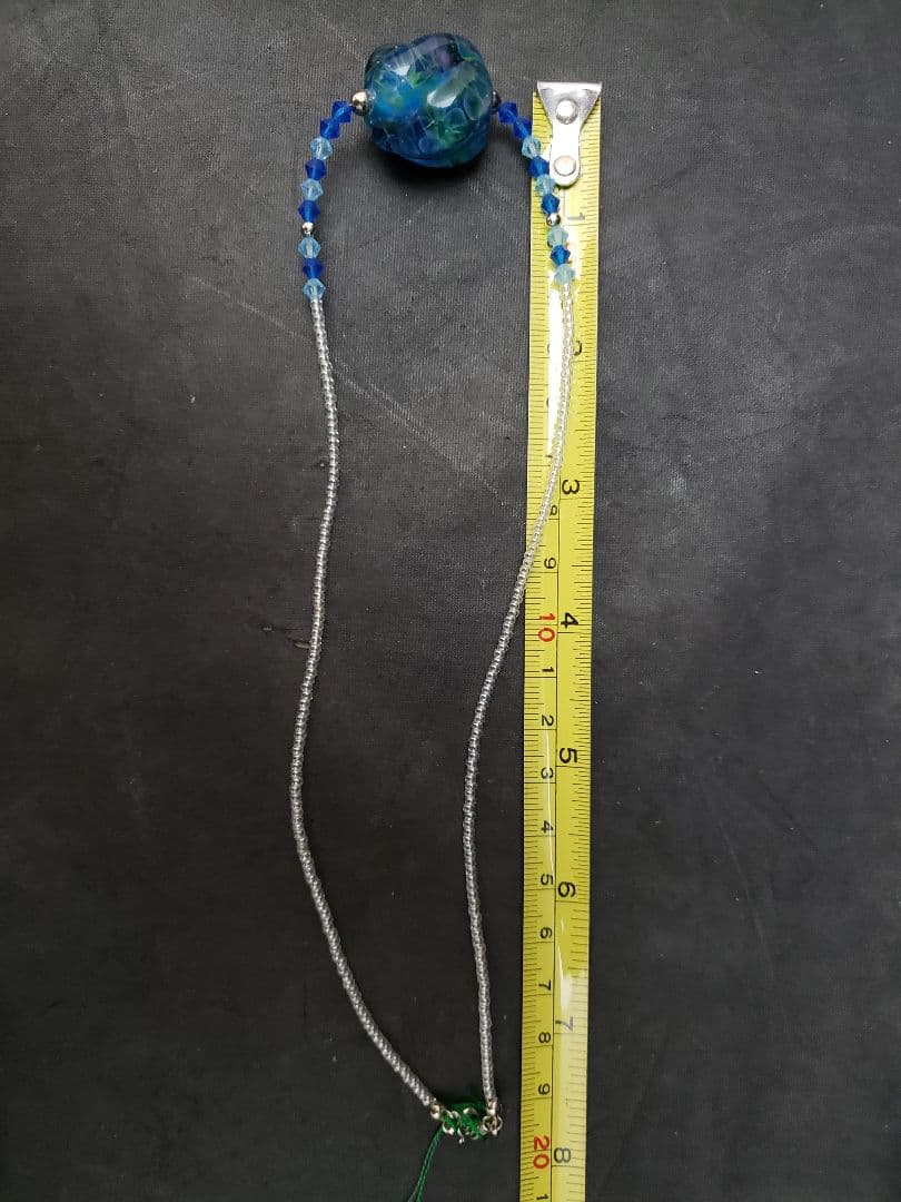とんぼ玉　ネックレス　手作り　ビーズアクセサリー