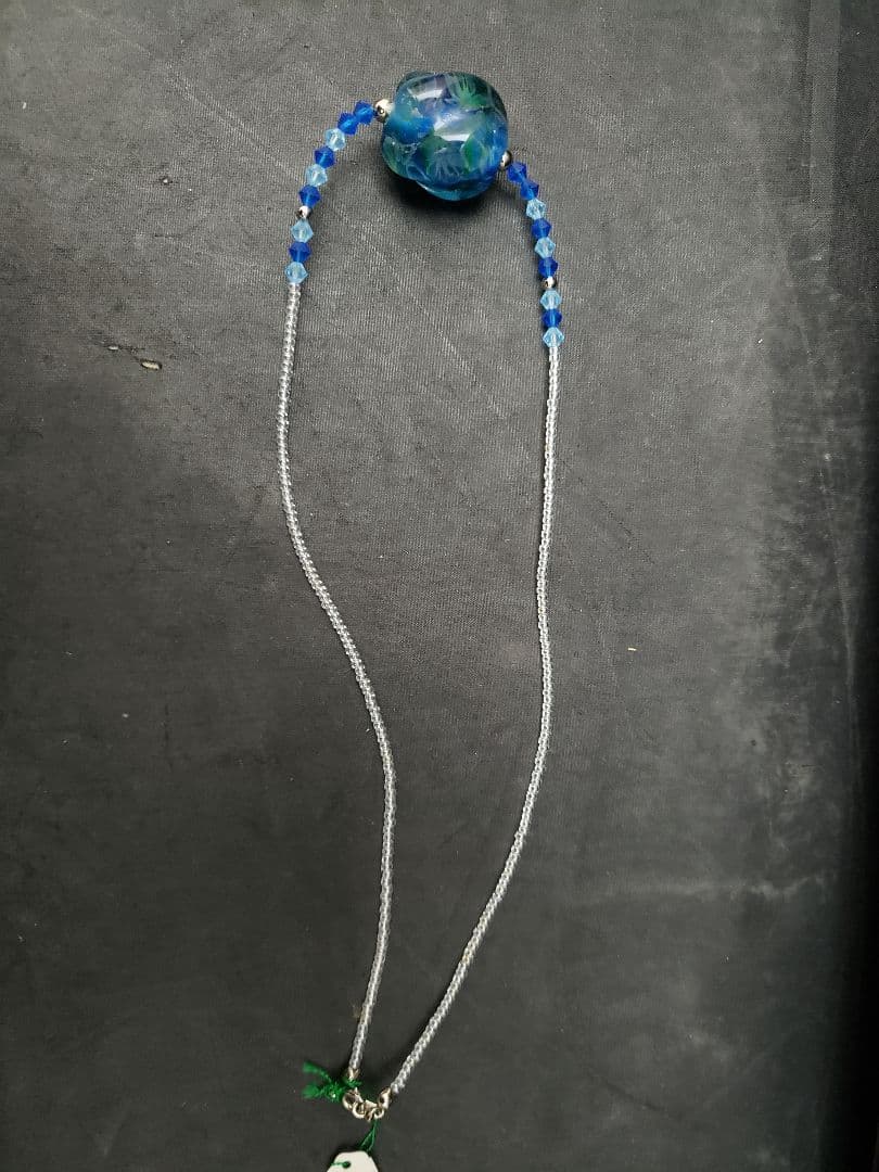 とんぼ玉　ネックレス　手作り　ビーズアクセサリー