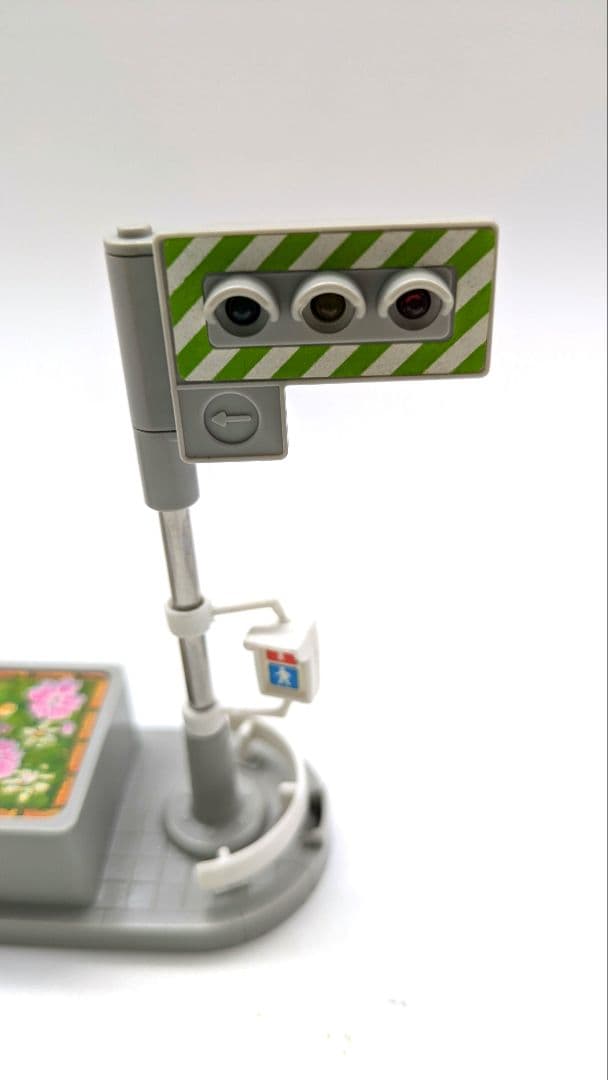 廃盤レア! トミカタウン 旧信号機 稼働品 花柄版 旧トミカ トミカタウン信号機