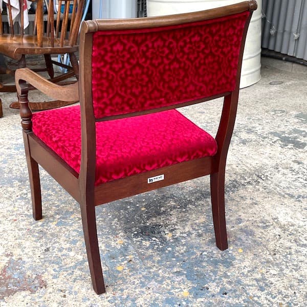 オールドマルニ　アームチェア　地中海　1Pソファ　レッド　カフェチェア　1