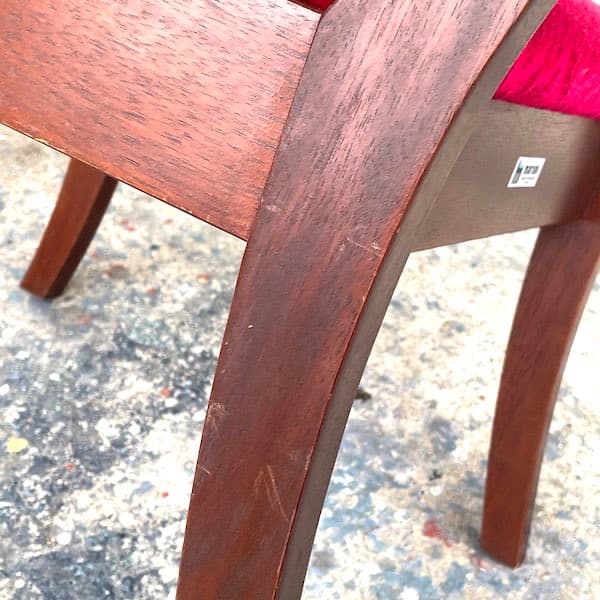 オールドマルニ　アームチェア　地中海　1Pソファ　レッド　カフェチェア　1