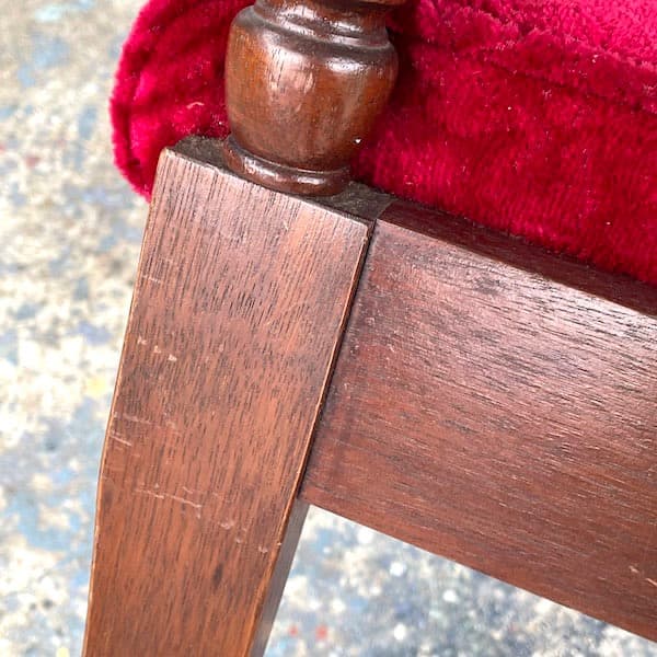 オールドマルニ　アームチェア　地中海　1Pソファ　レッド　カフェチェア　1