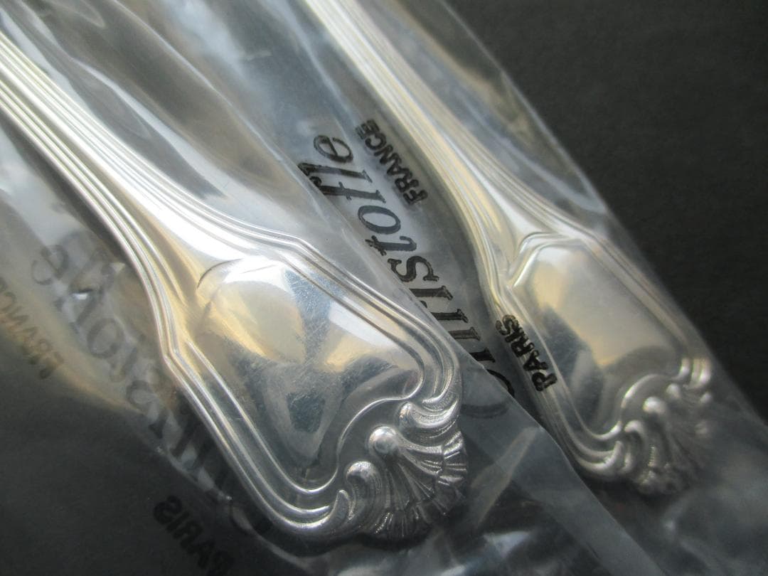 未開封☆仏蘭西高級銀器クリストフルシルバー　コーヒースプーン２本　ポートロイヤル