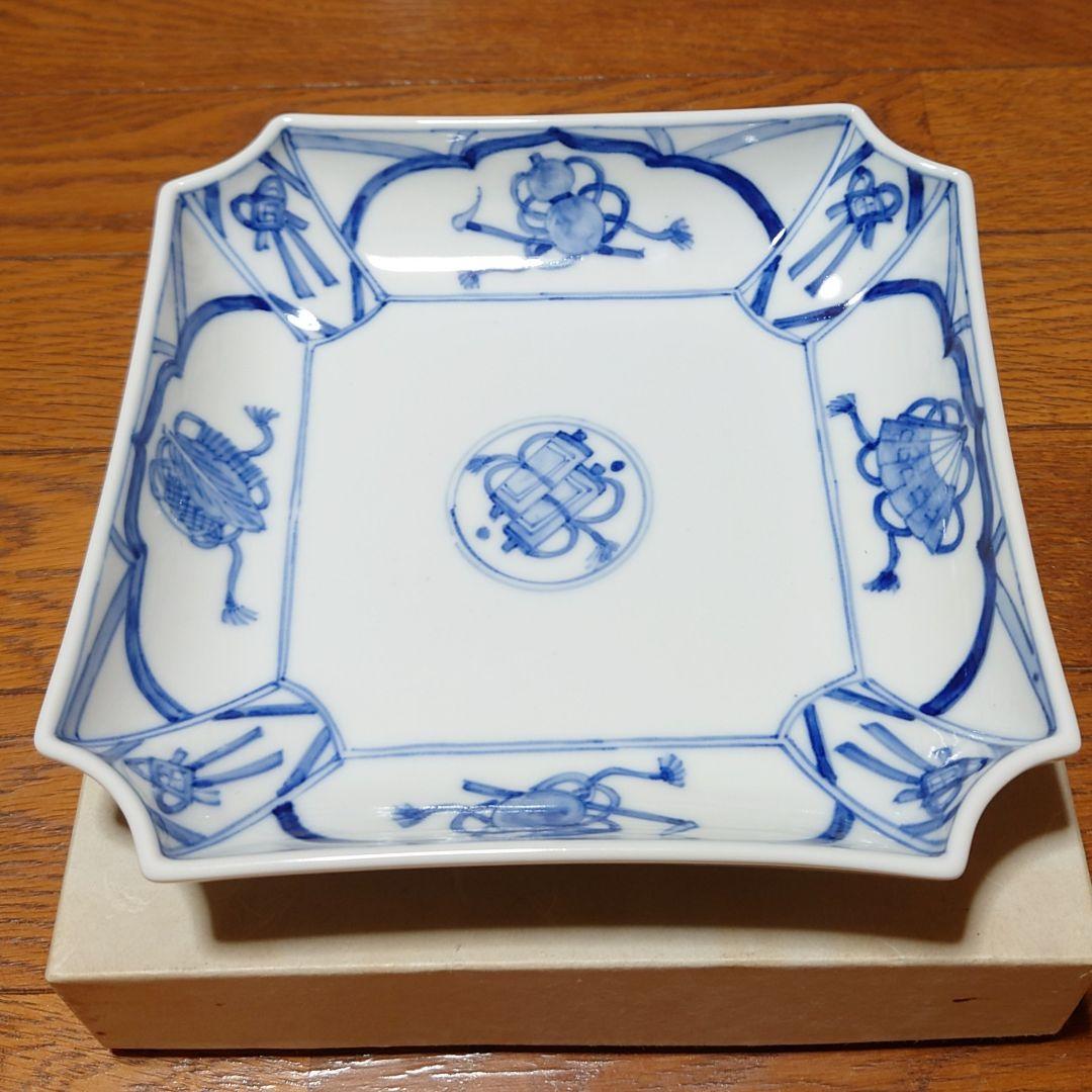 【新品未使用】九谷焼 眉石 安東早苗 香祥 紅椿 鉢 染付け 3個