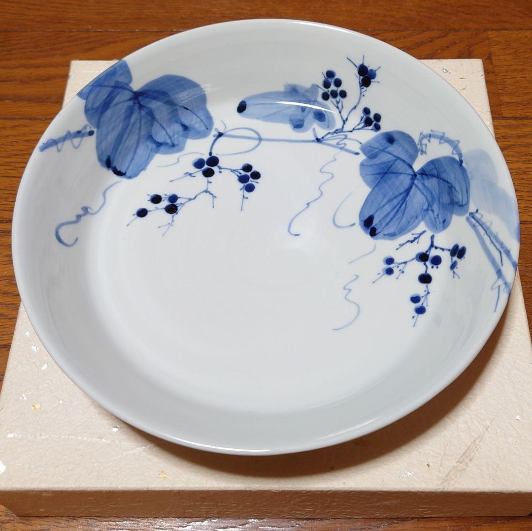 【新品未使用】九谷焼 眉石 安東早苗 香祥 紅椿 鉢 染付け 3個