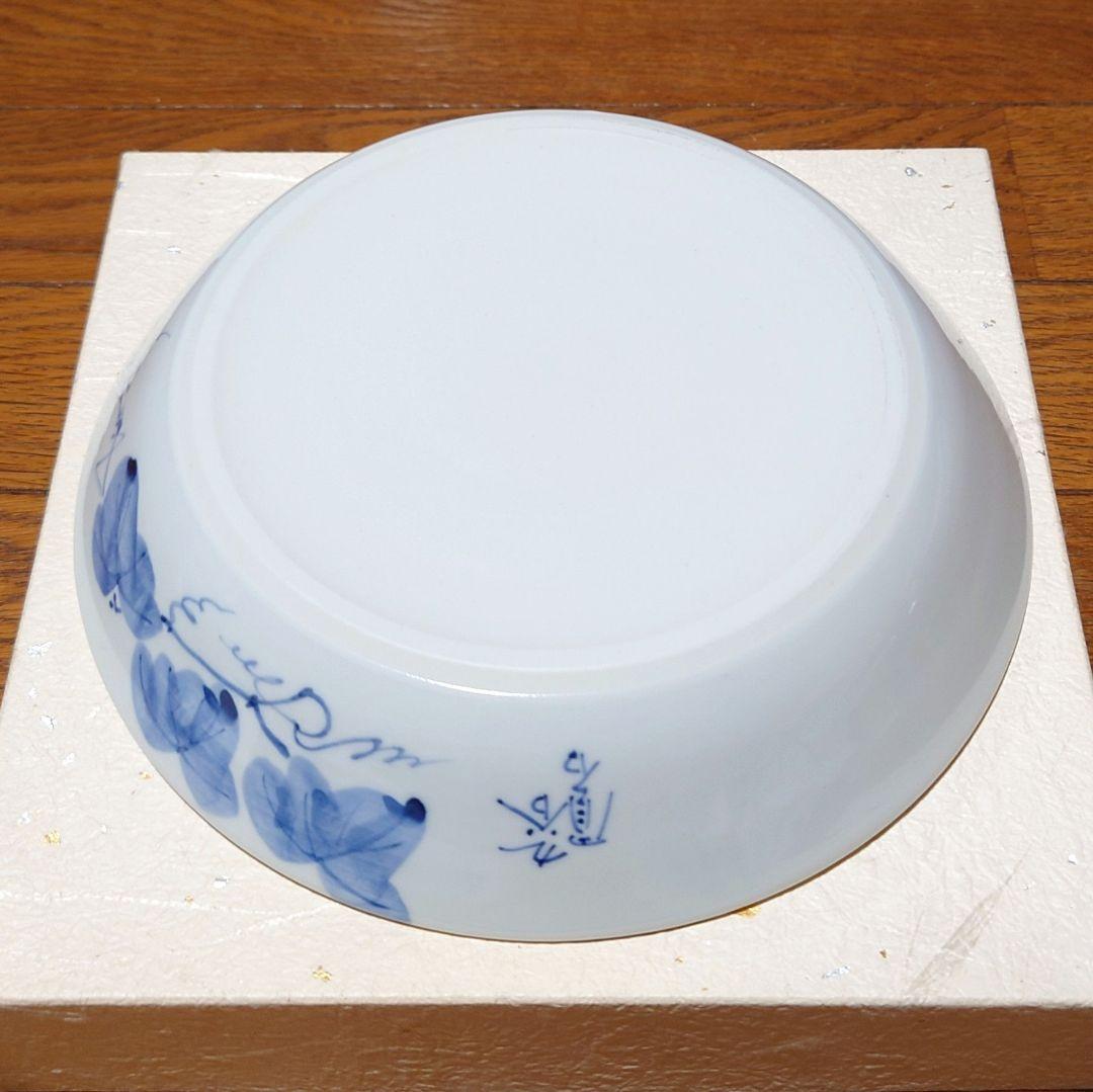 【新品未使用】九谷焼 眉石 安東早苗 香祥 紅椿 鉢 染付け 3個