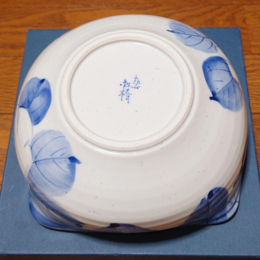 【新品未使用】九谷焼 眉石 安東早苗 香祥 紅椿 鉢 染付け 3個