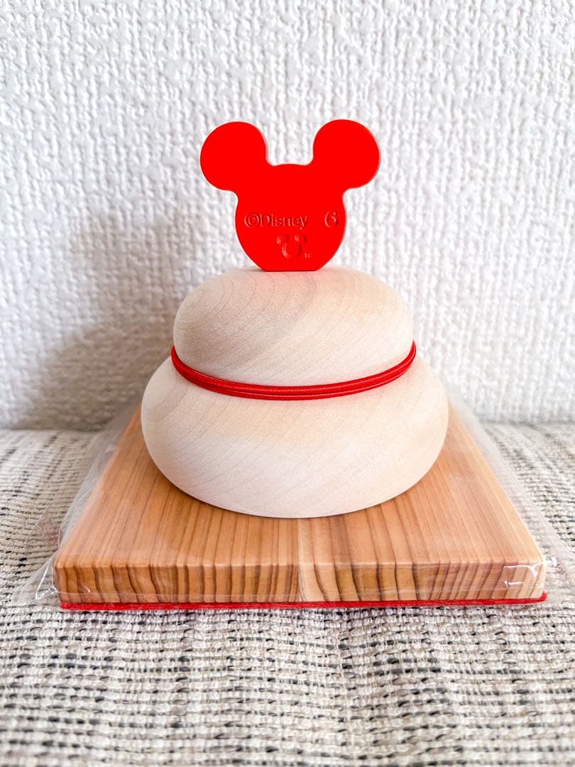 Disney ディズニー 鏡餅 ミッキーモチーフ 木製 日本製 ベルメゾン