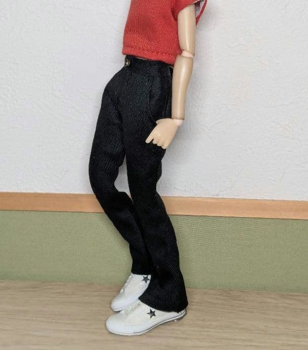 22㌢ドールサイズ服 【選ぶマイコーデ：H630 パンツ　ブラック】